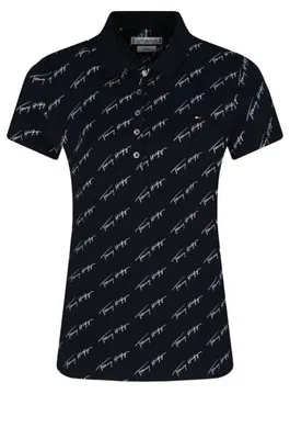 Produktbild von Tommy Hilfiger Slim Polohemd für Frauen bedruckt S