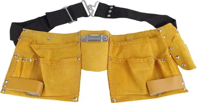 Produktbild von Handwerkergürtel Werkzeuggürtel 11 Taschen verstellbar Leder