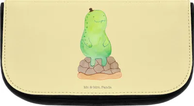 Produktbild von Mr. & Mrs. Panda Waschbeutel Schildkröte Pause - Gelb Pastell - Geschenk, Kulturtasche, Achtsam, glücklich, sitzen, Panzer, Entspannen, kulturtäschchen, Kulturbeutel