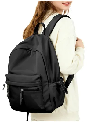 Immagine prodotto di Zaino da scuola per ragazze adolescenti e donne, impermeabile, con scomparto per laptop da 14 pollici, colore nero