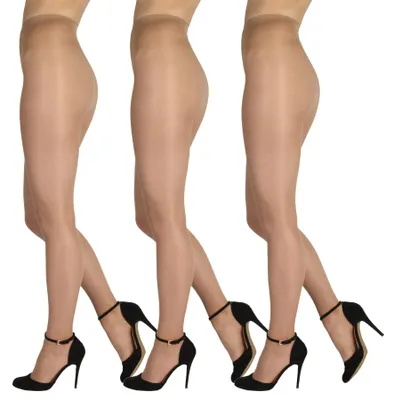 Zdjęcie produktu dla Bananalu 20 Den 6 Rajstopy z jedwabistym połyskiem Multifibra EveryDay 20 Beige Zestaw 6 XL