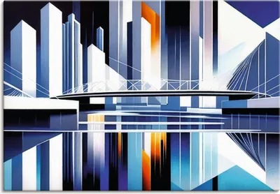 Produktbild von ARTland Leinwandbild Metropolitan Bridge Größe: 100x70 cm