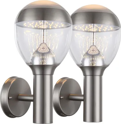 Produktbild von Elegantes 2er Set LED Wandleuchte für den Außenbereich