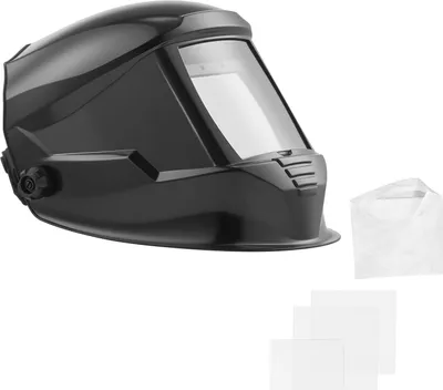 Immagine prodotto di Casco per saldatura automatico SucceBuy, 100x95 mm True Color, maschera per saldatura solare 1/1/1/1, 4 sensori ad arco, DIN 4/5–9/9–13, adatto per saldatura TIG, MIG, ARC, molatura e taglio – serie METIS, nero
