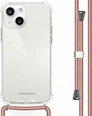 Image de imoshion Coque arrière transparente avec cordon pour Apple iPhone 13 - Or rose