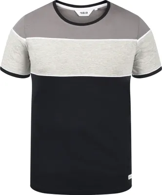 Produktbild von SOLID SDCody Herren T-Shirt Kurzarm Shirt mit Streifen und Rundhalsausschnitt aus 100% Baumwolle