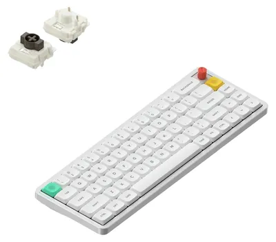Produktbild von NuPhy Air65 V3 Kabellose Mechanische Tastatur Bluetooth/2,4 GHz/USB-C QWERTY Layout - Nova White / Brown nano