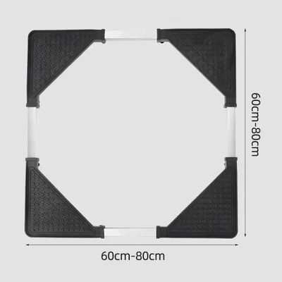 Image de Support mobile à roulettes pour réfrigérateur, 60 à 80 cm, support à roulettes pour lave-linge, chariot réglable pour lave-linge, réfrigérateur et sèche-linge