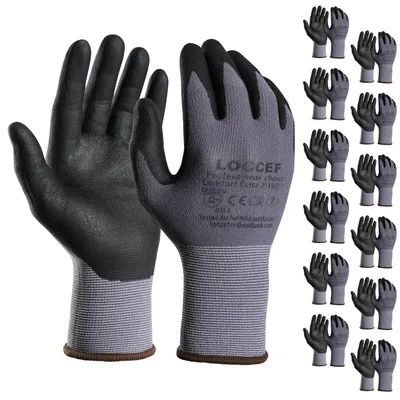 Immagine prodotto di Guanti da lavoro di sicurezza con rivestimento in microspuma di nitrile (confezione da 12 paia)