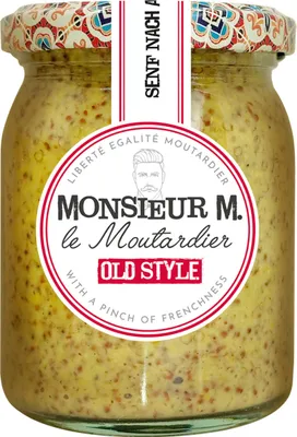 Immagine prodotto di Senape biologica Monsieur M vecchio stile piccante a grana grossa e classica 200ml