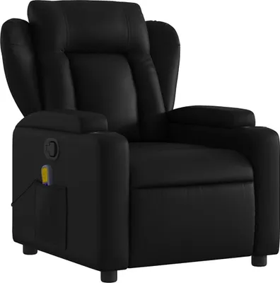 Obrázok produktu pre vidaXL Masážne ležadlo, Imitácia kože, čierne