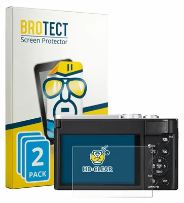 Produktbild von 2x Für Panasonic Lumix DC-TZ99E-S Schutzfolie BROTECT Displayschutz Display Schutz Folie Klar Transparent