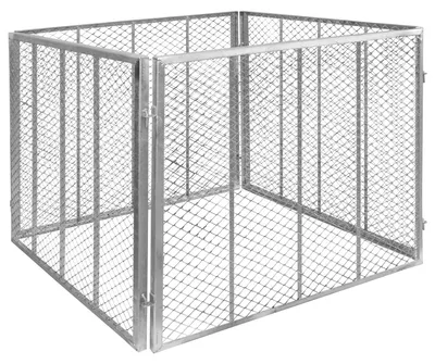 Image de Composteur en métal acier galvanisé Bac à compost Grille à compost 100 x 100 x 80 cm Grille de jardin V2Aox