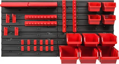 Produktbild von Stapelboxen Wandregal Sichtlagerkästen Schüttenregal Lagersystem 10 Boxen NTBNP4