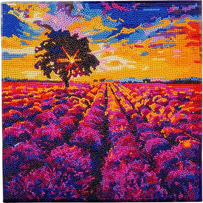 Produktbild von Crystal Art Leinwandbild Lavendelfeld 30x30 cm