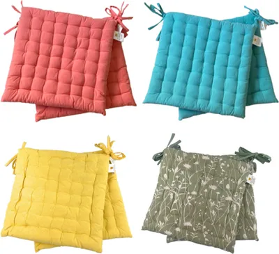 Produktbild von Nachbildung Sitzkissen 2er Pack 40 x 40 cm, 100% Baumwolle, Farbe:Gelb