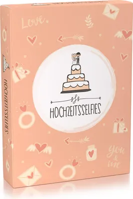 Produktbild von Hochzeitsselfies Hochzeitsspiel Fotospiel 55 Foto-Aufgaben Taschenformat