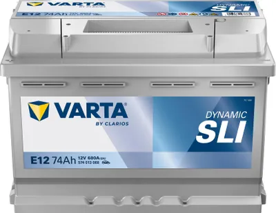 A VARTA car battery is shown against a white background.