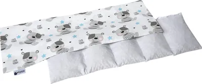 Produktbild von Medi Partners Kirschkernkissen 60x20cm 800g 100% Baumwolle 5 kammern Körnerkissen groß Öko Natur Wärmekissen Kältetherapie abnehmbarer Bezug (Teddy)