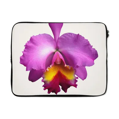 Produktbild von MuchoWow® Laptop Hülle 15 Zoll Nahaufnahme Orchidee Laptoptasche - Laptoptasche - Sleeve - Rundum-Schutz