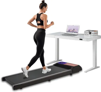 Produktbild von Elektrisches Laufband – Untertischmodell – Fitness für das Homeoffice – Leiser 2,5 PS Motor
