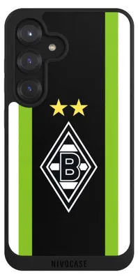 Produktbild von NIVOCASE Handyhülle für Samsung Galaxy S25 Hülle NIVOpure Case Schwarz Borussia Mönchengladbach Gladbach Logo