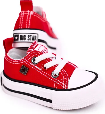 Zdjęcie produktu dla Dziecięce Klasyczne Niskie Trampki BIG STAR HH374196 Czerwone 19
