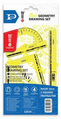 Produktbild von Geometrieset Fluo 4 Teile MemoBe