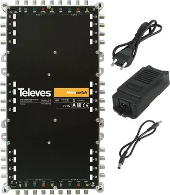 Produktbild von TELEVES 9in24 Guss-Multischalter NEVO m.Netzteil quadtauglich kask. MS924NCQ