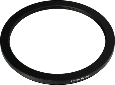 Produktbild von vhbw Step-Down-Ring Adapter von 77 mm auf 67 mm für Kamera Objektiv - Filteradapter, Metall Schwarz