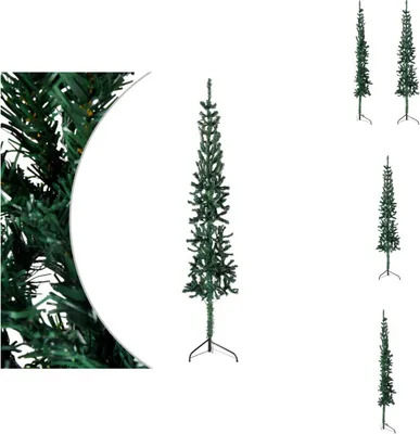 Produktbild von vidaXL Künstlicher Halb-Weihnachtsbaum mit Ständer Schlank Grün 240 cm -  Weihnachtsbäume