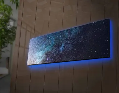 Produktbild von Opviq, 3090NASA- LED4312, Bunt, Leinwandbilder, 30 x 90 cm, 100% Wildleder -Leinwand