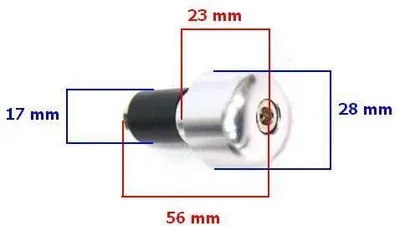 Produktbild von Motorrad Lenkerenden 2 Stück chrom YAMAHA HONDA APRILIA CPI  Bar ends set