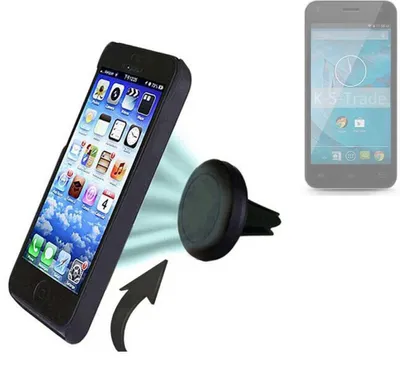 Produktbild von K-S-Trade Kompatibel mit Qilive Q.4868 Auto Handy Halterung KFZ Halter Lüftungsgitterhalterung Air Vent mount Smartphone Halter