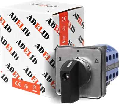 Produktbild von Drehschalter Nockenschalter Wendeschalter Motorschalter Schalter 0-Y-∆ Off-Stern-Dreieck 3-polig 3-Phasen 16A