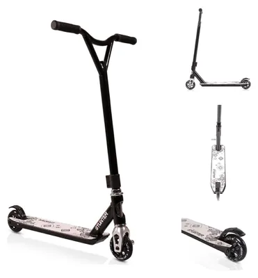 Obrázek produktu pro Dětská koloběžka Byox Stunter hliníkováPolyuretankolečka ABEC-9 řídítka 360° otočná brzda černá