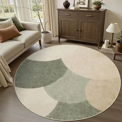 Productafbeelding van Rond Tapijt met Modern Patroon 160 cm
