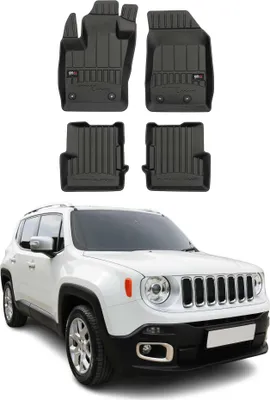 Produktbild von OMAC Gummi Fußmatten für Jeep Renegade 2014-2024 Premium TPE Gummi Schwarz 4x