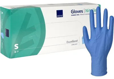 Image de Gants Nitril x-Long non poudrés S 100 pces