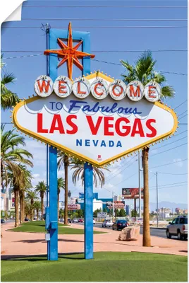 Produktbild von ARTland Poster LAS VEGAS Schild Größe: 60x90 cm