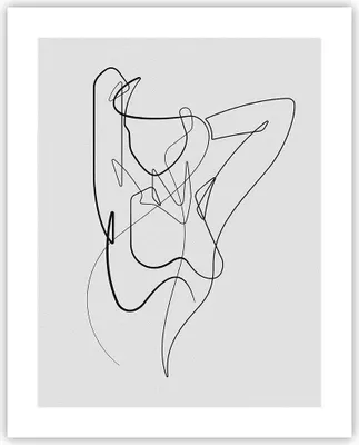 Produktbild von Poster - Poster ohne Rahmen - Frau Bleistift Linie - 40x50 cm - Wand Bild - Wanddeko - Wandbilder - Kunstposter - Wandposter - Bilder - Kunstdruck - Wanddekoration - Wandbild - P2XPA40x50-4991