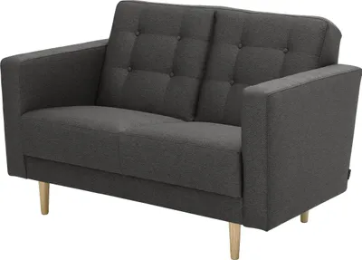 Produktbild von Max Winzer Sofa 2-Sitzer Jasmin - Flachgewebe anthrazit - Maße: 128 x 83 x 81 cm
