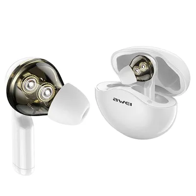 Image de Casque de sport Bluetooth Awei T12Tws Blanc/Blanc
