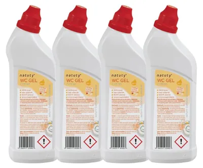 Productafbeelding van Natuty toiletreiniger met citroengeur, 850 ml, voordelige verpakking met 4 stuks