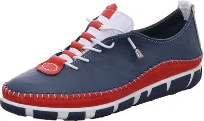 Produktbild von Gemini Damen Sneaker Leder Schlupfschuh herausnehmbare Decksohle 395470-01, Größe:38 EU, Farbe:Blau