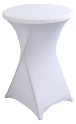 Stretch-Hussen für Stehtische, Ø 60-65 cm, weiß, elastisch