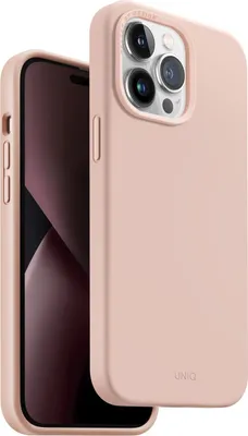 Productafbeelding van Uniq Lino telefoonhoesje voor iPhone 14 Pro Max - Roze blush