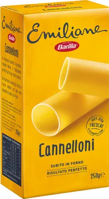 Produktbild von Barilla Cannelloni all’uovo 250 g – Eiernudeln-Röhren zum Füllen aus Hartweizengrieß und frischen Eiern