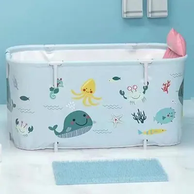 Produktbild von Badewannenset Tragbar Klappbar Multifunktional Verdicken Spa Einweichen Badewanne für Home Salon Typ 3 Badewanne Rückenlehne Sitz Inflator Pumpe