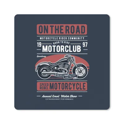 Produktbild von MuchoWow® Mauspad Mousepad Motorrad - Retro - Zitat 30x30 cm - Mousepads - Maus Mat - Pad - Mausunterlage - Gaming